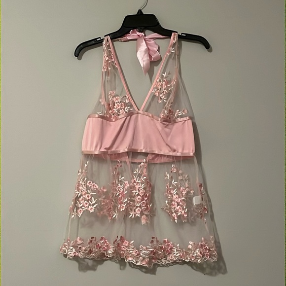 Other - Pink Lace Chemise, 1X